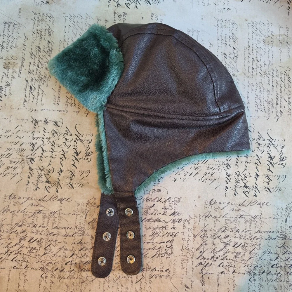 National Lampoon Cousin Eddie Trapper Hat Men's One Size Brown w/ Green Trim